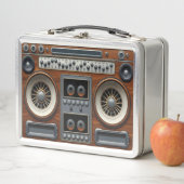 Steampunk inspired cassette radio Metal Lunchbox (In situ)