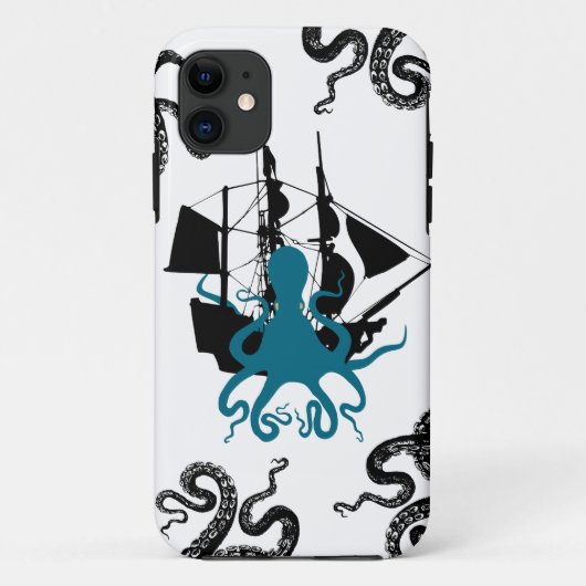 Steampunk iphone5 piraat - Kraken Octopus Attack! Case-Mate iPhone Case (Achterkant)