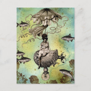Steampunk Jellyfish Briefkaart
