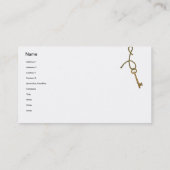 Steampunk Jewel Key Visitekaartjes (Achterkant)