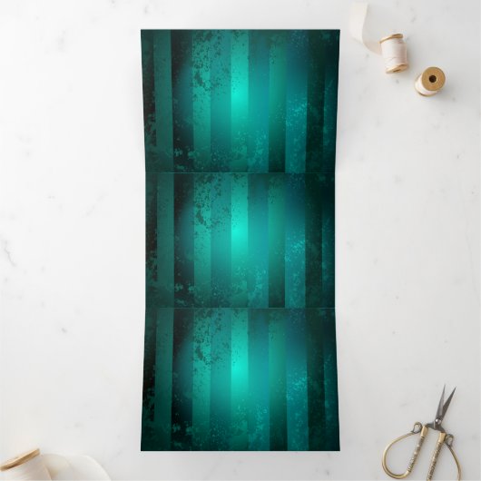 Steampunk Jewelry Watch on a Green Background Drieluik Wenskaart (Binnen)