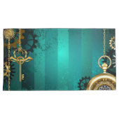 Steampunk Jewelry Watch on a Green Background Kussensloop (Voorkant-Rechts)