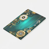 Steampunk Jewelry Watch on a Green Background Post-it® Notes (Schuin)