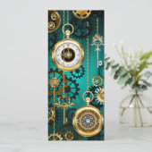 Steampunk Jewelry Watch on a Green Background Programma (Staand voorkant)