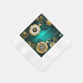 Steampunk Jewelry Watch on a Green Background Servet (Hoek)