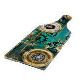 Steampunk Jewelry Watch on a Green Background Snijplank (Hoek)