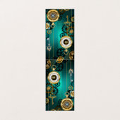 Steampunk Jewelry Watch on a Green Background Visitekaartjes (Buitenkant ongevouwen)