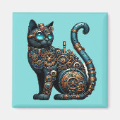 Steampunk Kat Magneet (Voorkant)
