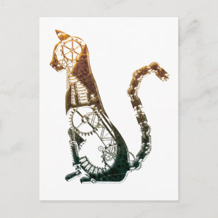 Steampunk katten briefkaarten