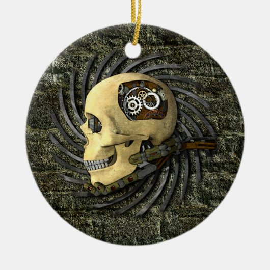 Steampunk Keramisch Ornament (Voorkant)