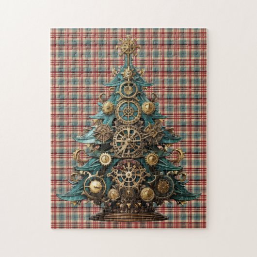 Steampunk Kerstboom puzzel (Verticaal)
