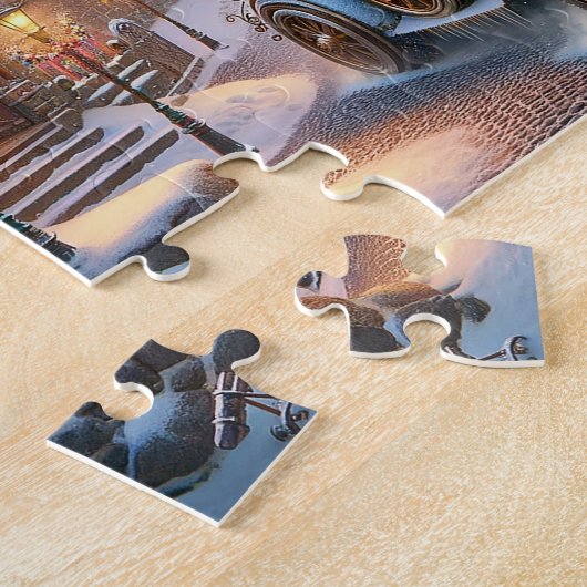 Steampunk Kerstbus Puzzel Legpuzzel (Zijkant)