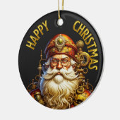 Steampunk Kerstman Keramisch Ornament (Links)