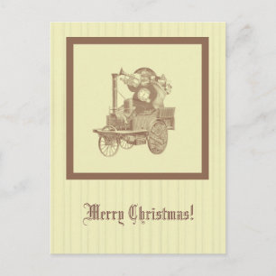 steampunk Kerstmis - Kerstman in beschermende Feestdagenkaart