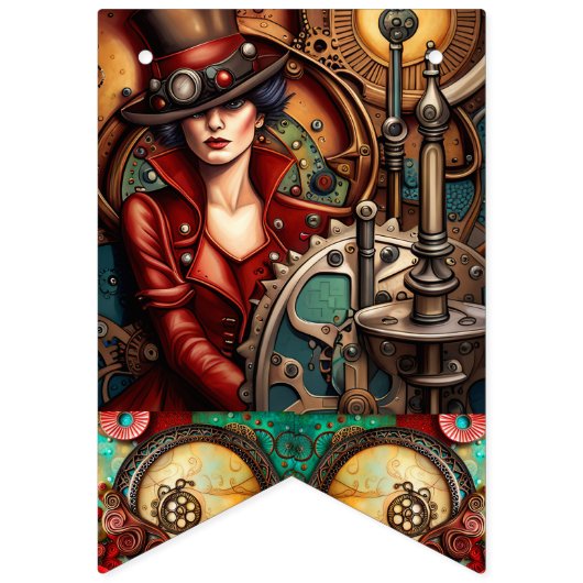 Steampunk Kerstmis Vlaggetjes (Tweede vlag)