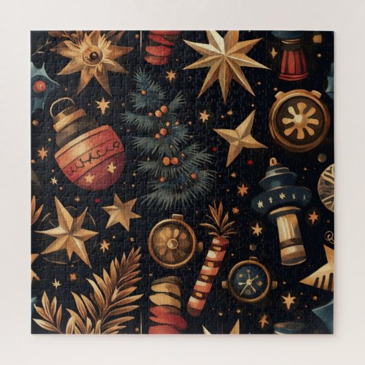 Steampunk Kerstpuzzel Legpuzzel (Verticaal)