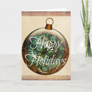 Steampunk-kerstversiering Feestdagen Kaart
