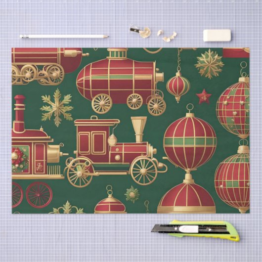 Steampunk Kerstversiering Weefselpapier Tissuepapier (Craft)