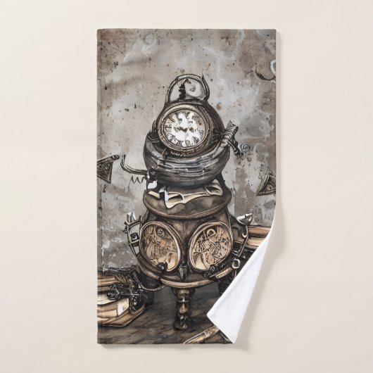  steampunk ketel | Spellbooks en klokken Bad Handdoek (Handdoek)