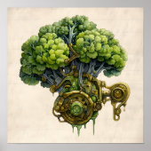 Steampunk keukenkunst, Broccoli Poster (Voorkant)