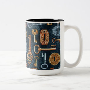 Steampunk Keys en Key Holes Pattern Mok