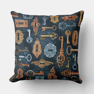Steampunk Keys en Key Holes Pattern-Sierkussen Kussen