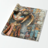 Steampunk Kinder inpakpapier (Uitgerold)