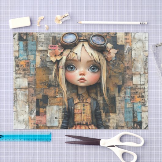 Steampunk Kinder IX Tissuepapier (Craft)