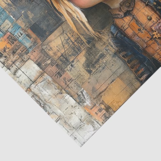 Steampunk Kinder VIII Tissuepapier (Detail)