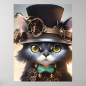 Steampunk Kitten Poster (Voorkant)
