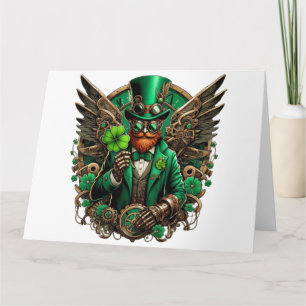 Steampunk klaver voor St. Patrick's Day Kaart