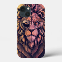 Steampunk-kleurenverloop Rustische lion