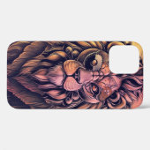 Steampunk-kleurenverloop Rustische lion Case-Mate iPhone Case (Achterkant (horizontaal))