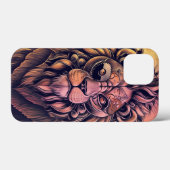 Steampunk-kleurenverloop Rustische lion Case-Mate iPhone Case (Achterkant (horizontaal))