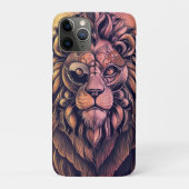 Steampunk-kleurenverloop Rustische lion Case-Mate iPhone Case (Achterkant)