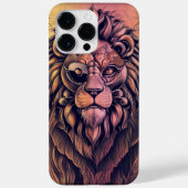 Steampunk-kleurenverloop Rustische lion Case-Mate iPhone Case (Achterkant)