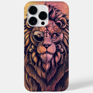Steampunk-kleurenverloop Rustische lion Case-Mate iPhone 14 Pro Max Hoesje
