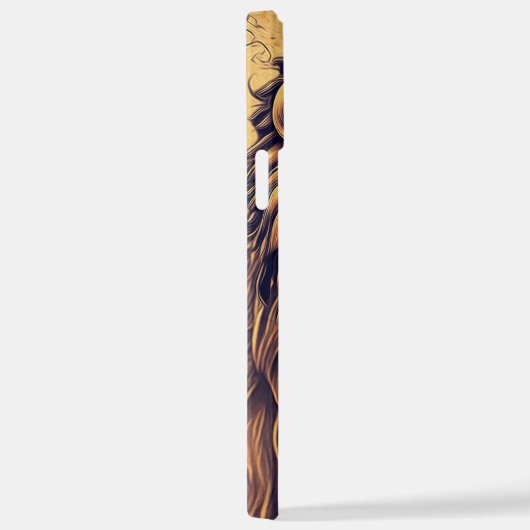 Steampunk-kleurenverloop Rustische lion iPhone Hoesje (Rechterkant)