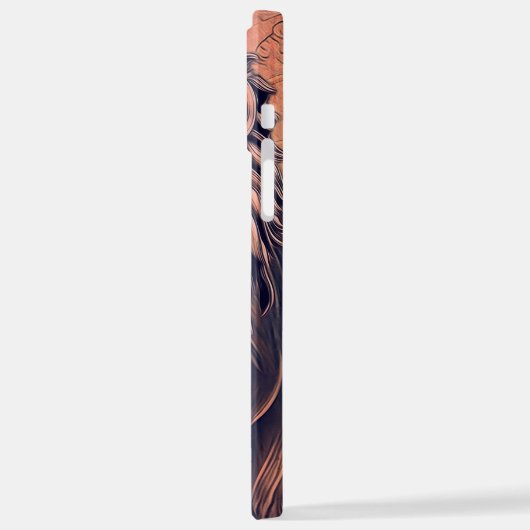 Steampunk-kleurenverloop Rustische lion iPhone Hoesje (Linkerkant)