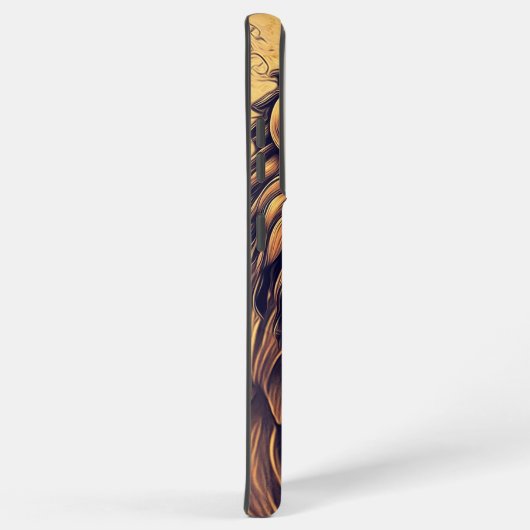 Steampunk-kleurenverloop Rustische lion Samsung Galaxy Hoesje (Rechterkant)