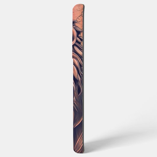 Steampunk-kleurenverloop Rustische lion Samsung Galaxy Hoesje (Linkerkant)