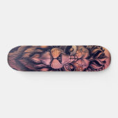 Steampunk-kleurenverloop Rustische lion Skateboard (Horizontaal)