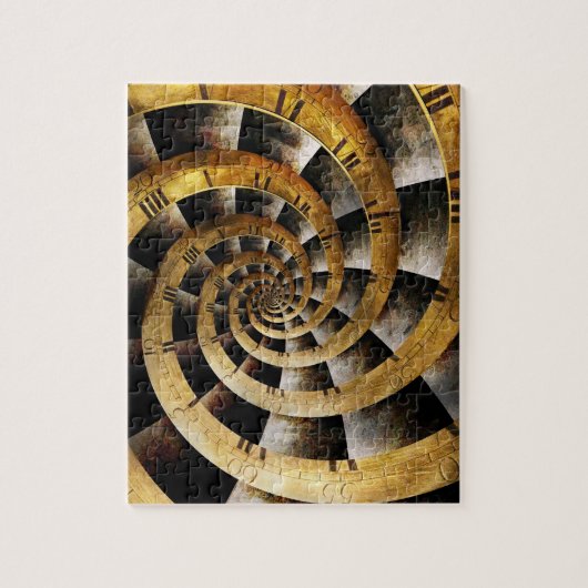 Steampunk - klok - de stroom van tijd legpuzzel (Verticaal)