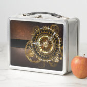 Steampunk-klok met antiek tandwiel (In situ)