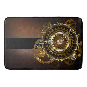 Steampunk-klok met antiek tandwiel badmat