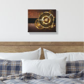 Steampunk-klok met antiek tandwiel canvas afdruk (Insitu (Slaapkamer))