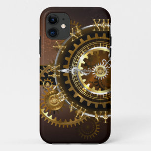 Steampunk-klok met antiek tandwiel iPhone 11 hoesje