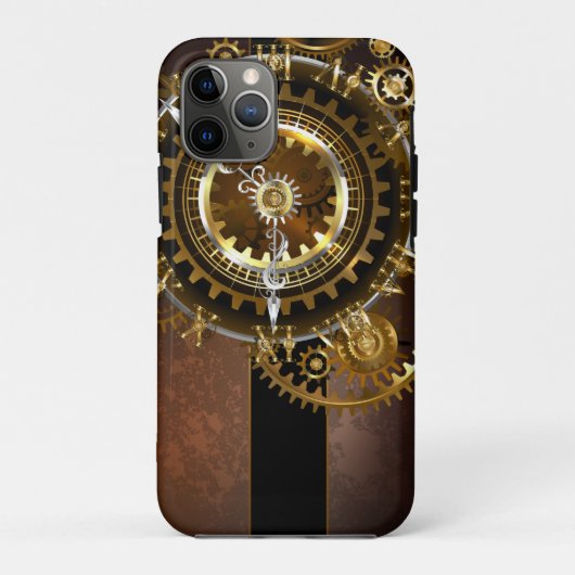 Steampunk-klok met antiek tandwiel Case-Mate iPhone case (Achterkant)