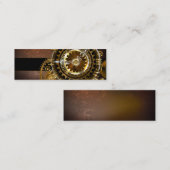 Steampunk-klok met antiek tandwiel contactkaartje (Voorkant / Achterkant)