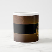 Steampunk-klok met antiek tandwiel extra grote beker (Voorkant)